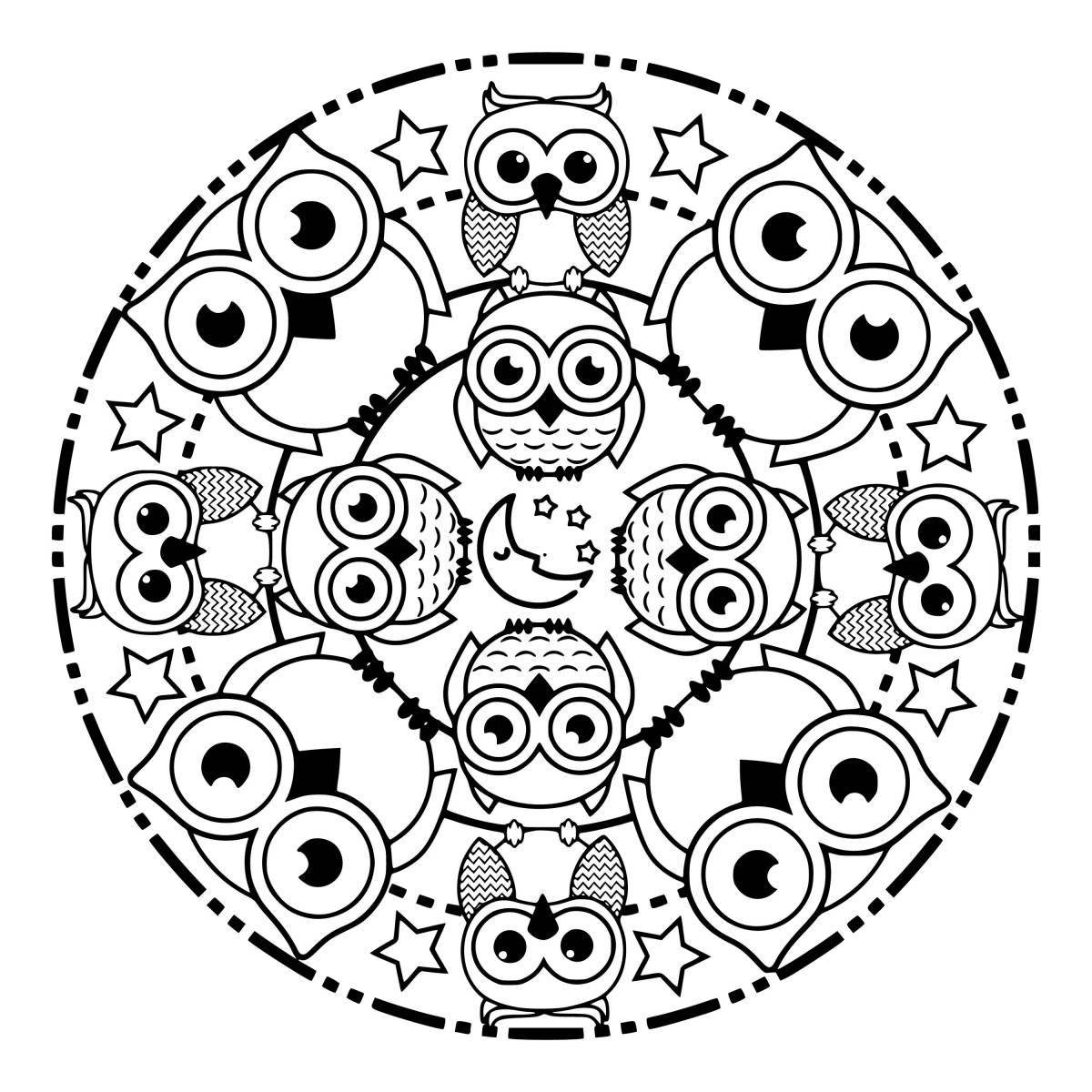 Living coloring children's mandala