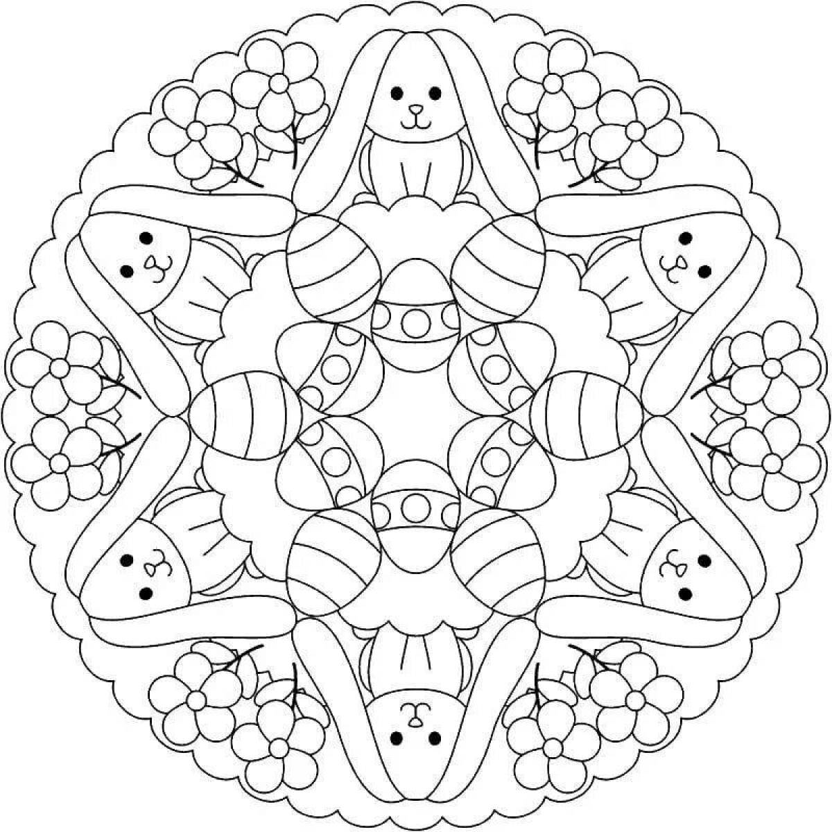 Blissful mandala coloring book for children