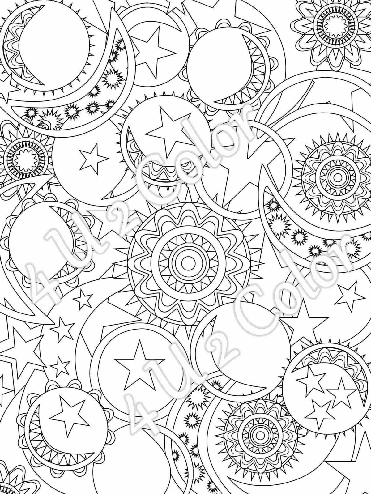 Inviting coloring anti-stress space