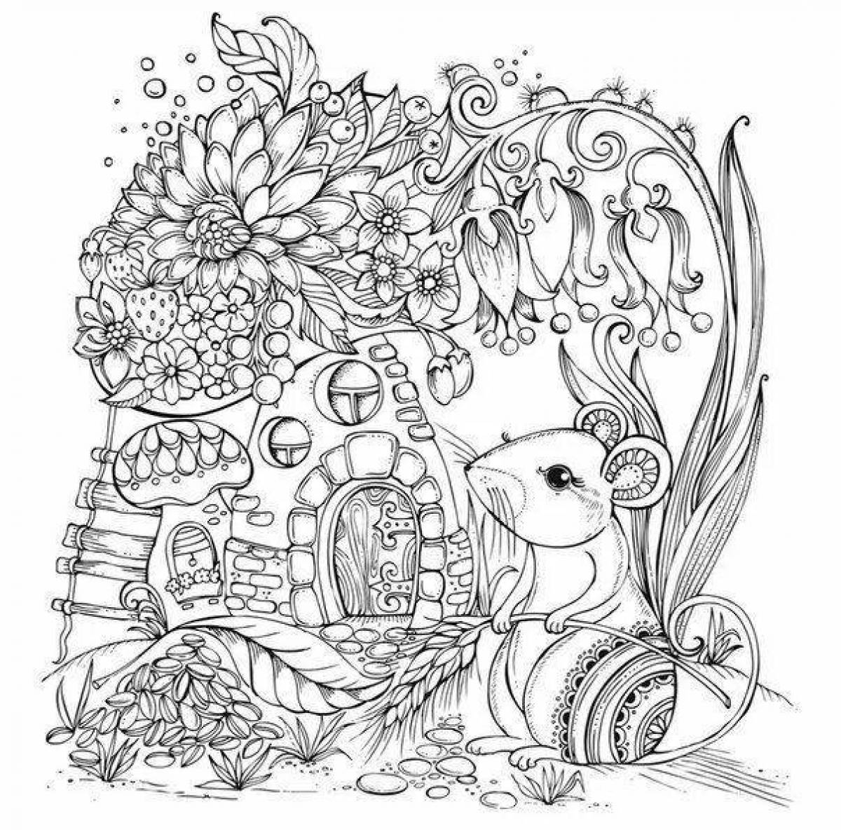 Coloring book mystery coloring page coloring book