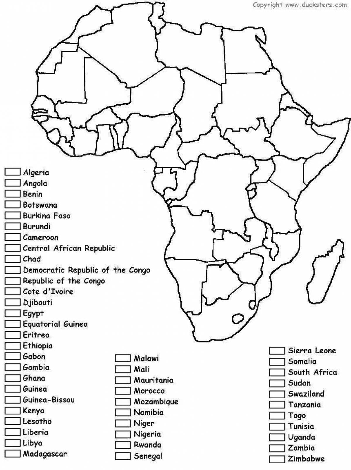 Coloring map of africa