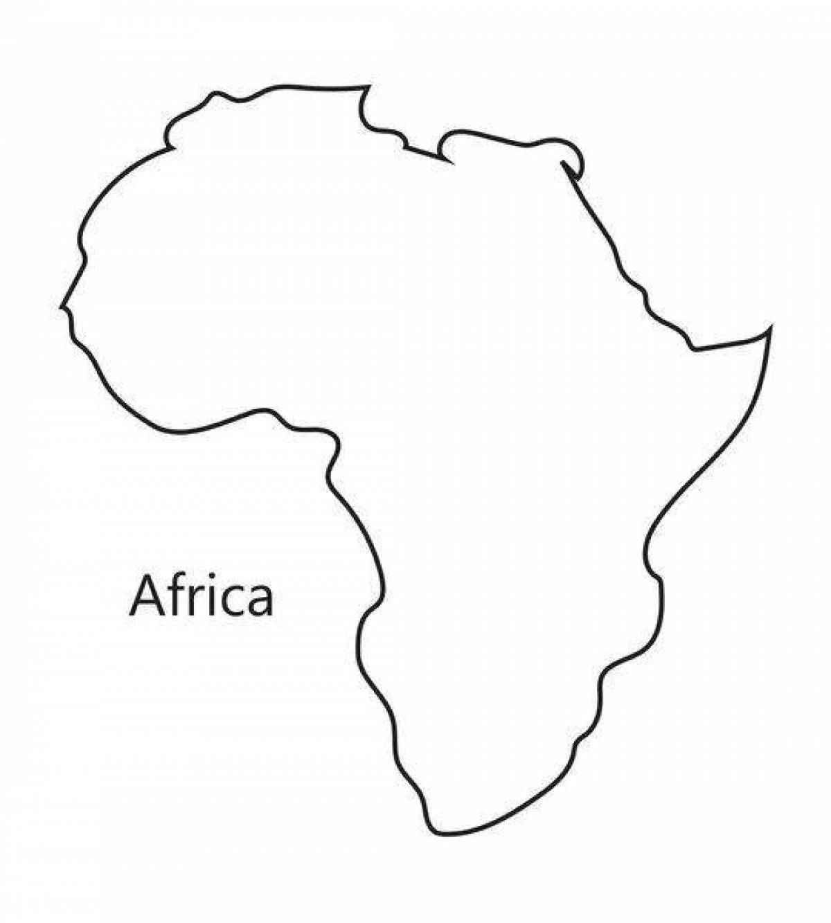 Раскраска удивительная карта африки