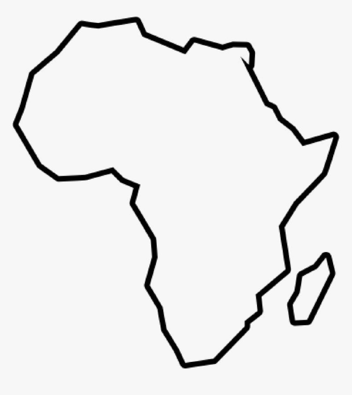 Gorgeous map of africa coloring page