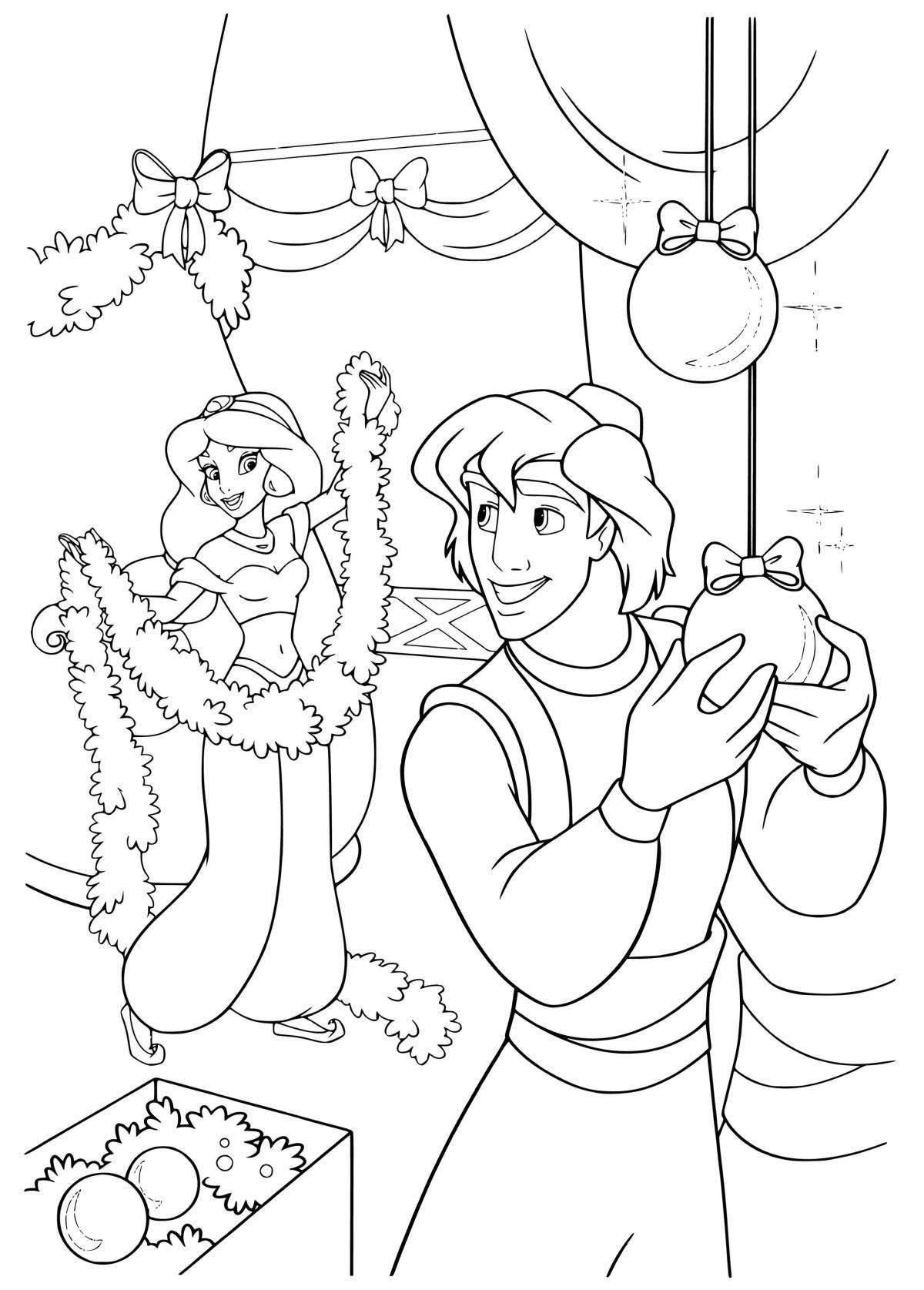 Disney's exquisite Christmas coloring book