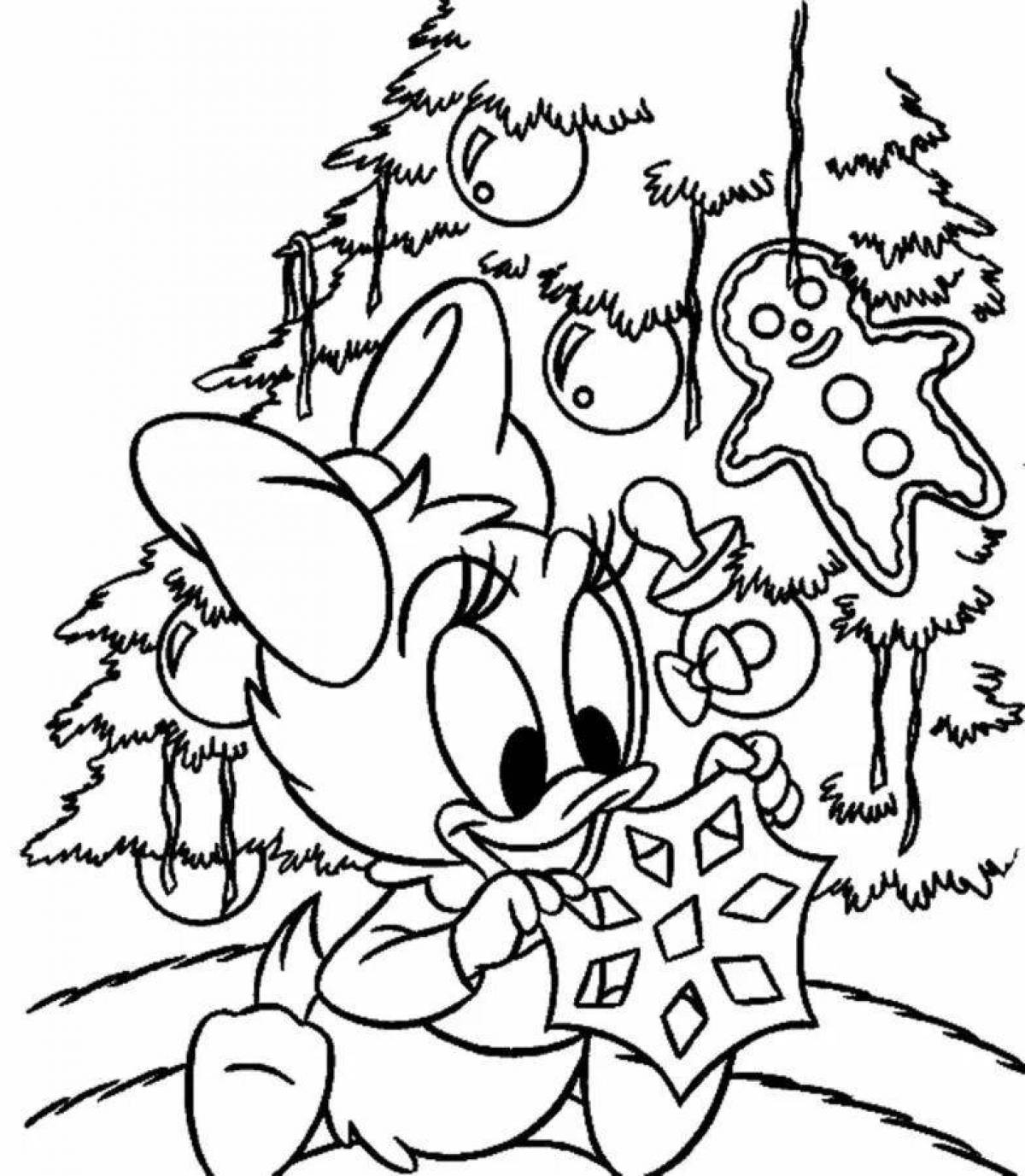 Whimsical Disney Christmas coloring book