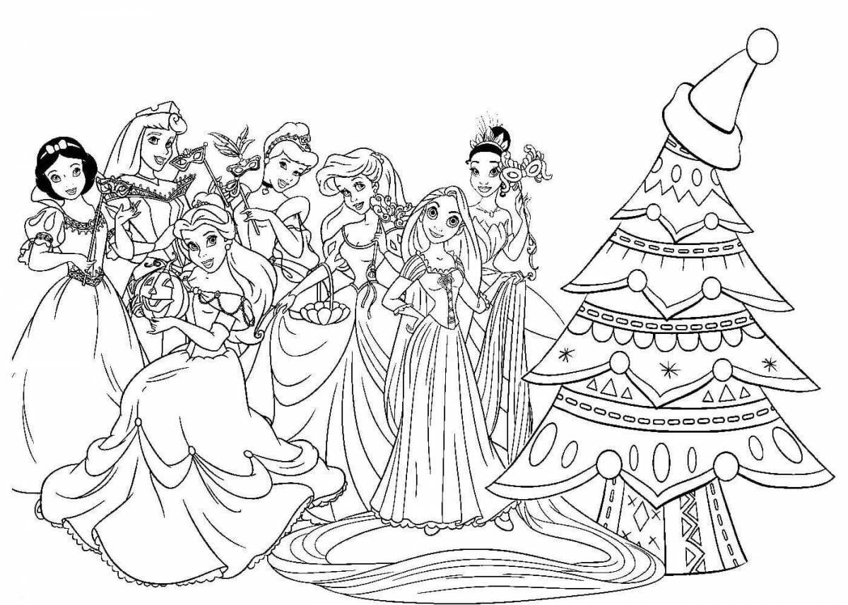 Disney glamorous christmas coloring book