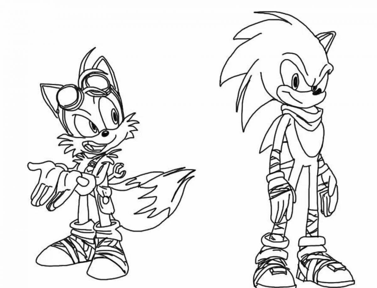 Amazing xs sonic coloring page