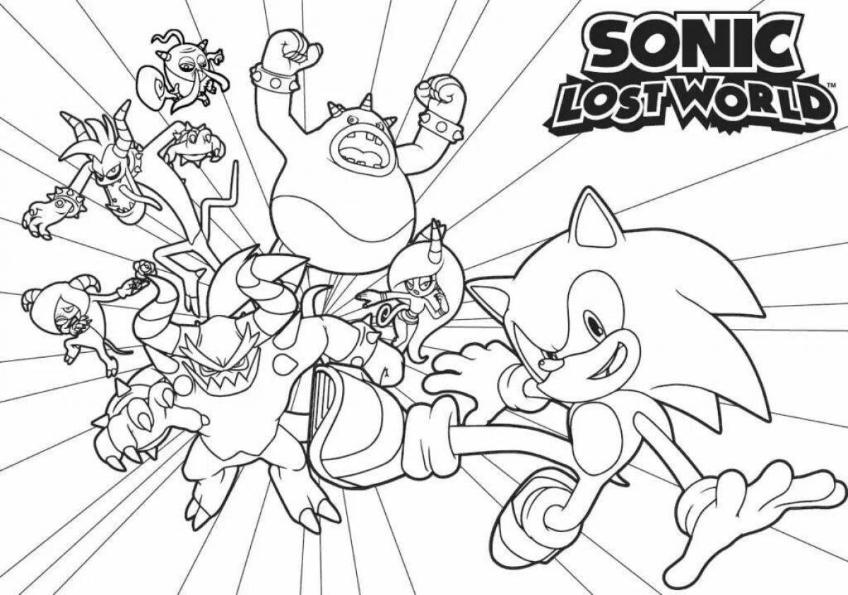 Beautiful xs sonic coloring page