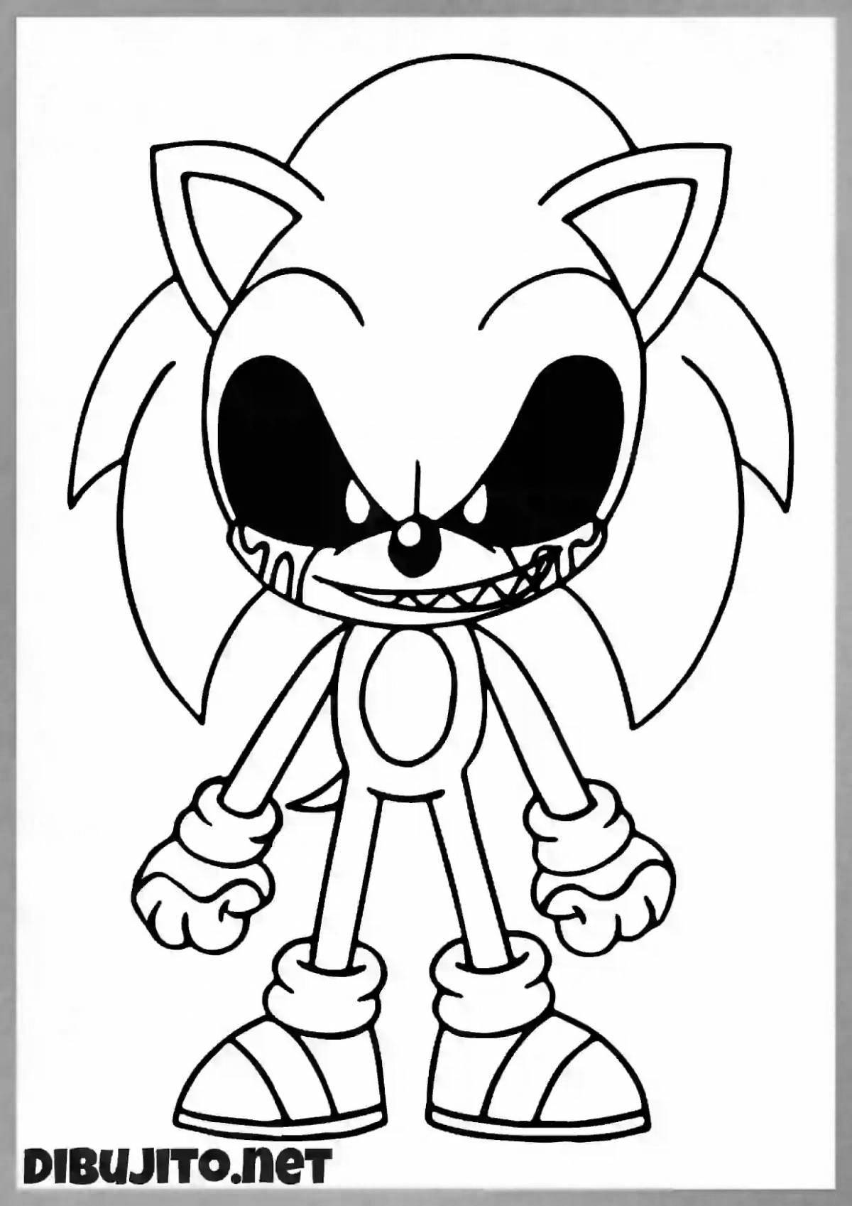 Funky xs sonic coloring page