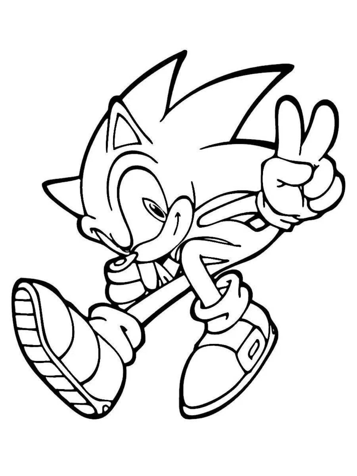 Fearless xs sonic coloring page