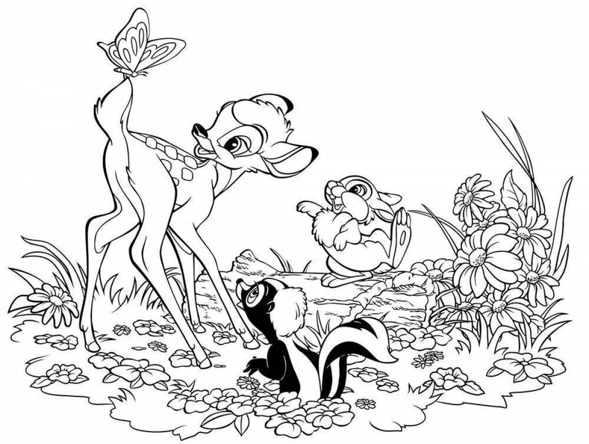 Adorable Disney cartoon coloring book