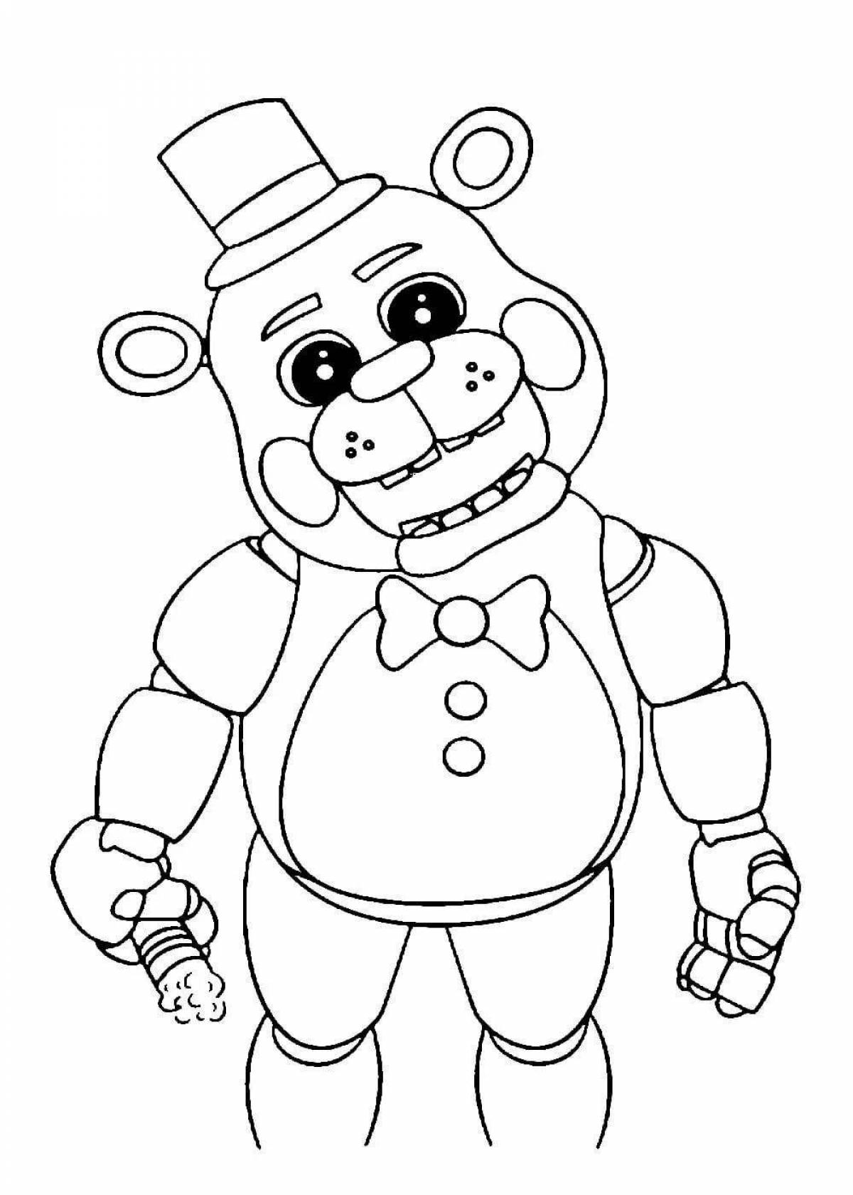 Intriguing animatronic coloring book for boys