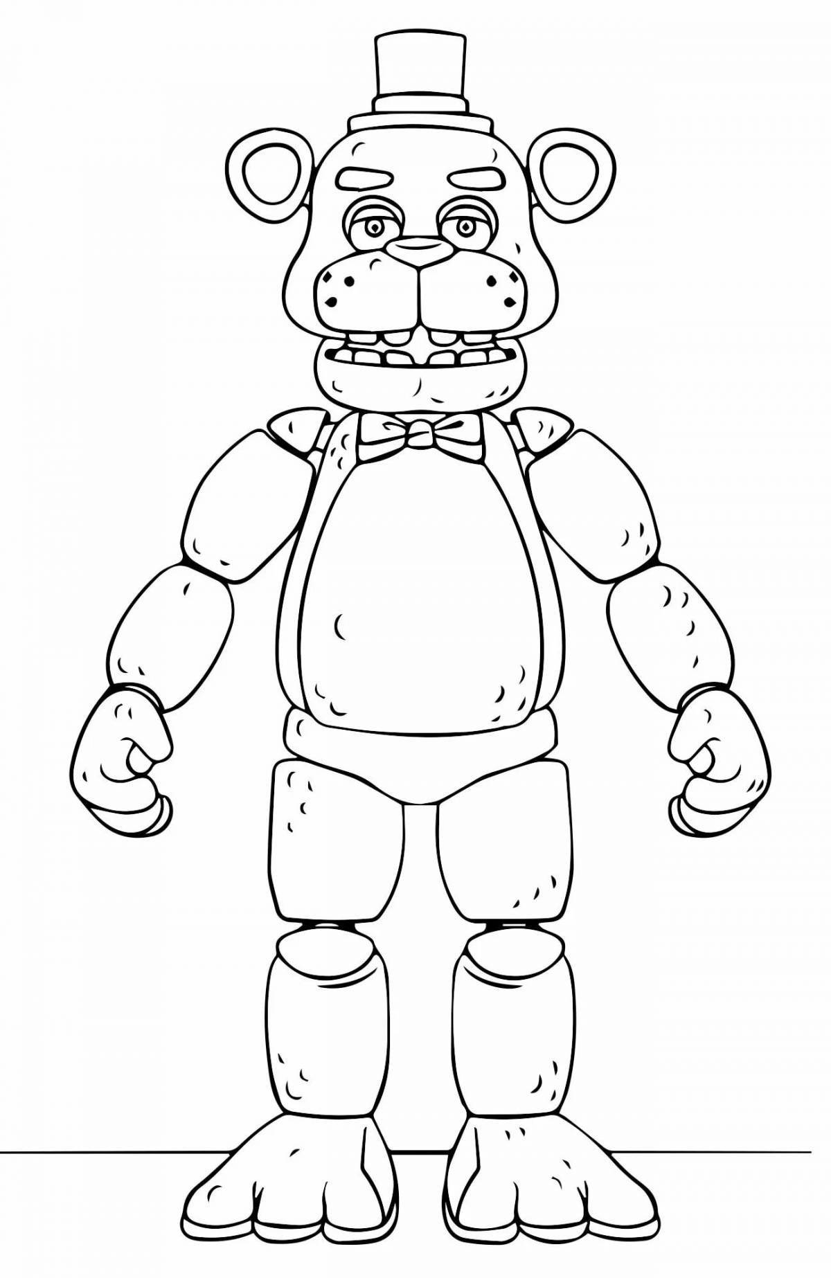 Complex animatronic coloring pages for boys