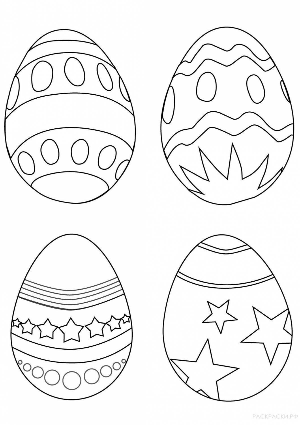 Happy easter egg coloring page