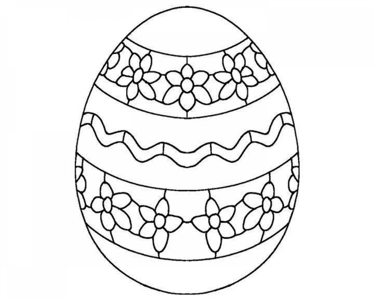 Bright Easter Eggs Coloring Page