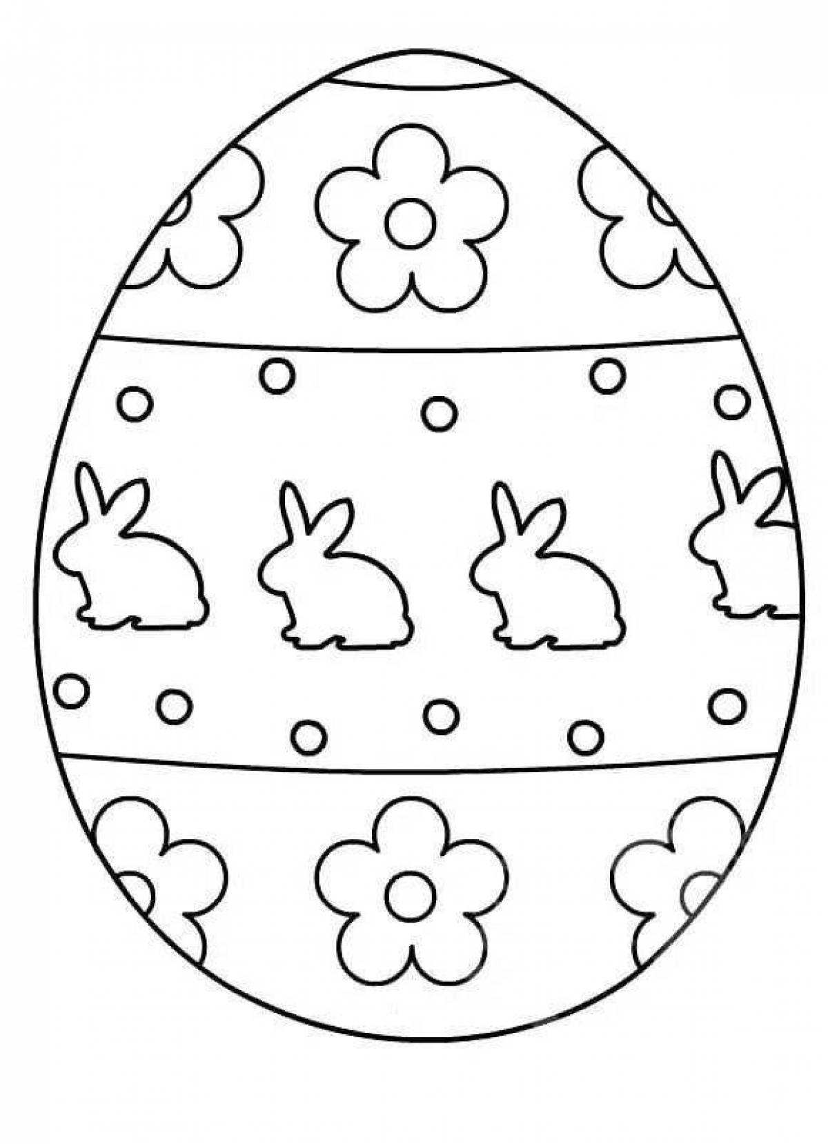 Colouring funny easter egg