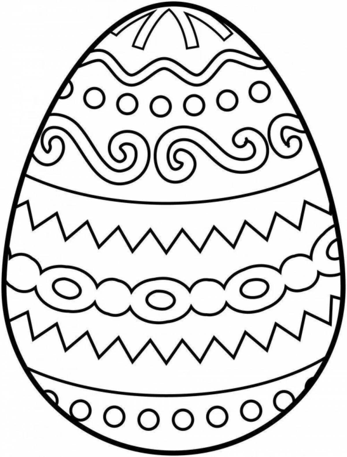 Glowing Easter egg coloring page
