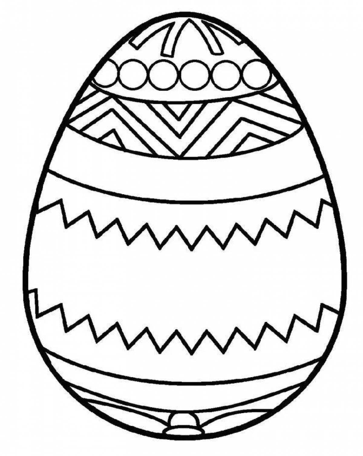 Beautiful easter egg coloring page