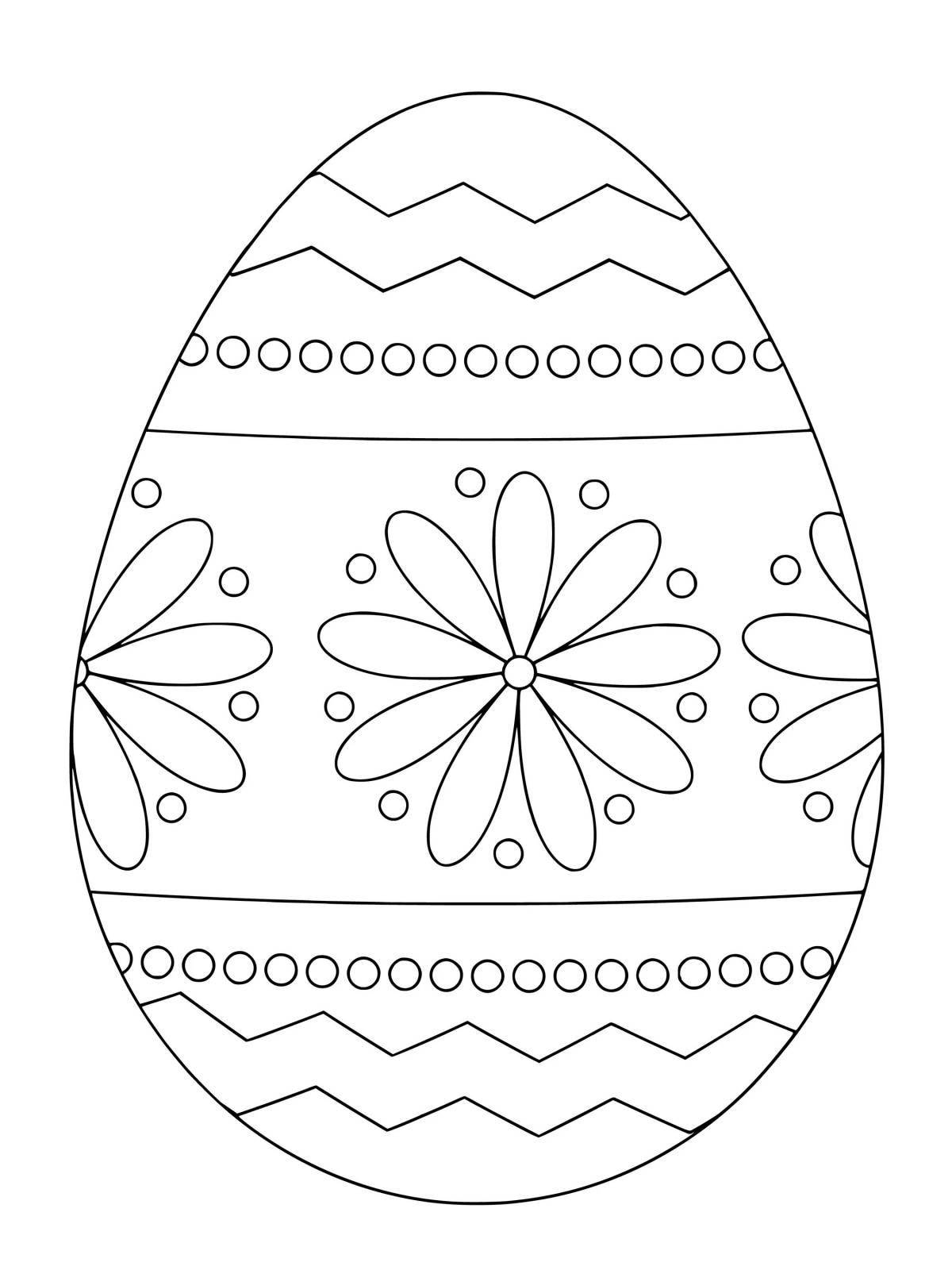 Раскраска буйное пасхальное яйцо