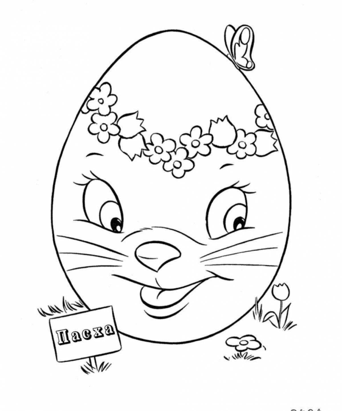 Humorous Easter egg coloring
