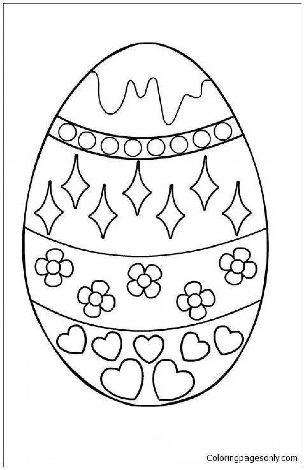 Fancy Easter egg coloring