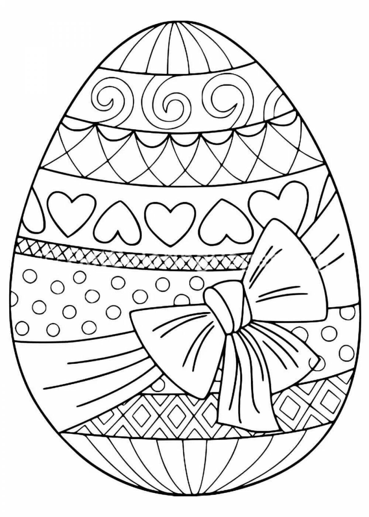 Artistic coloring of easter eggs