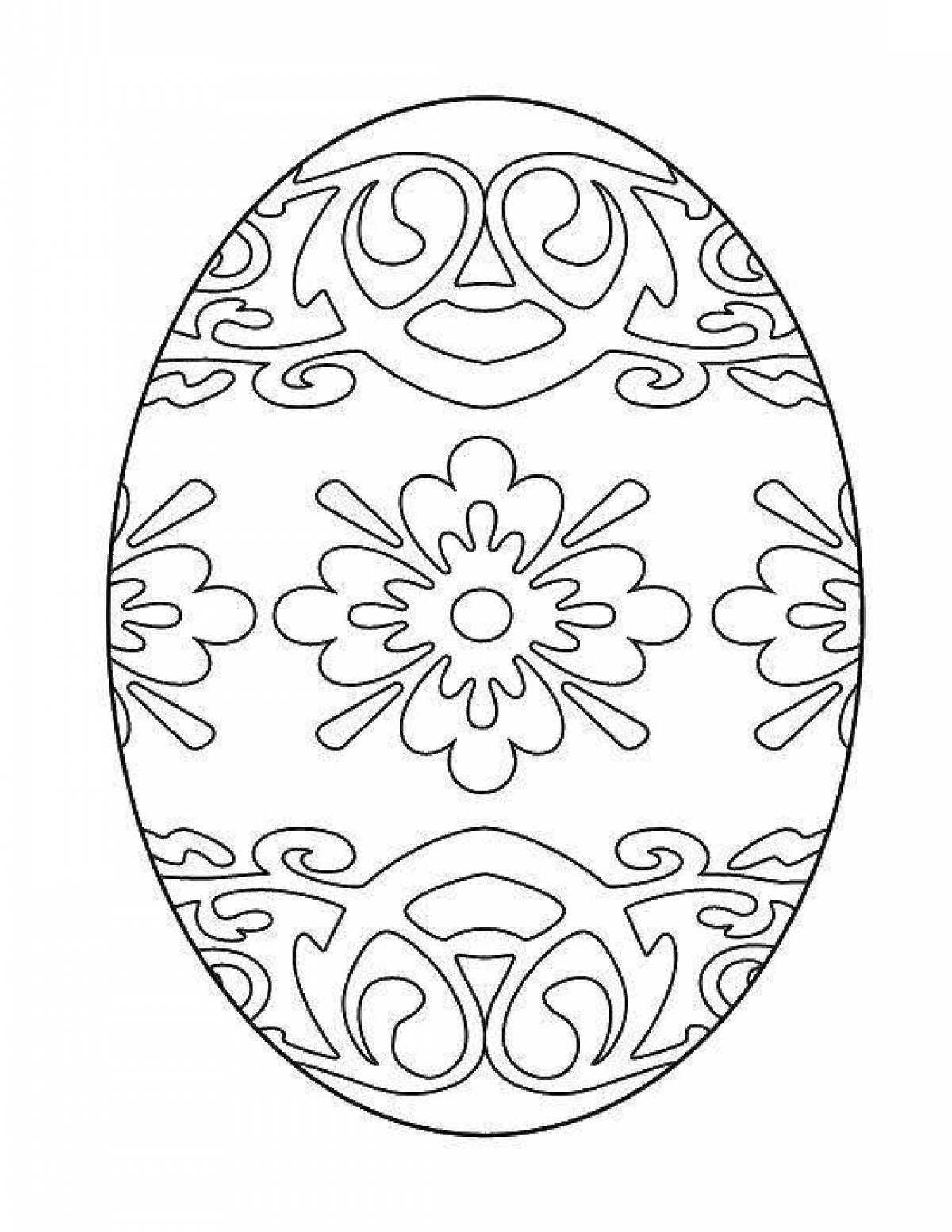 Fairy easter egg coloring page