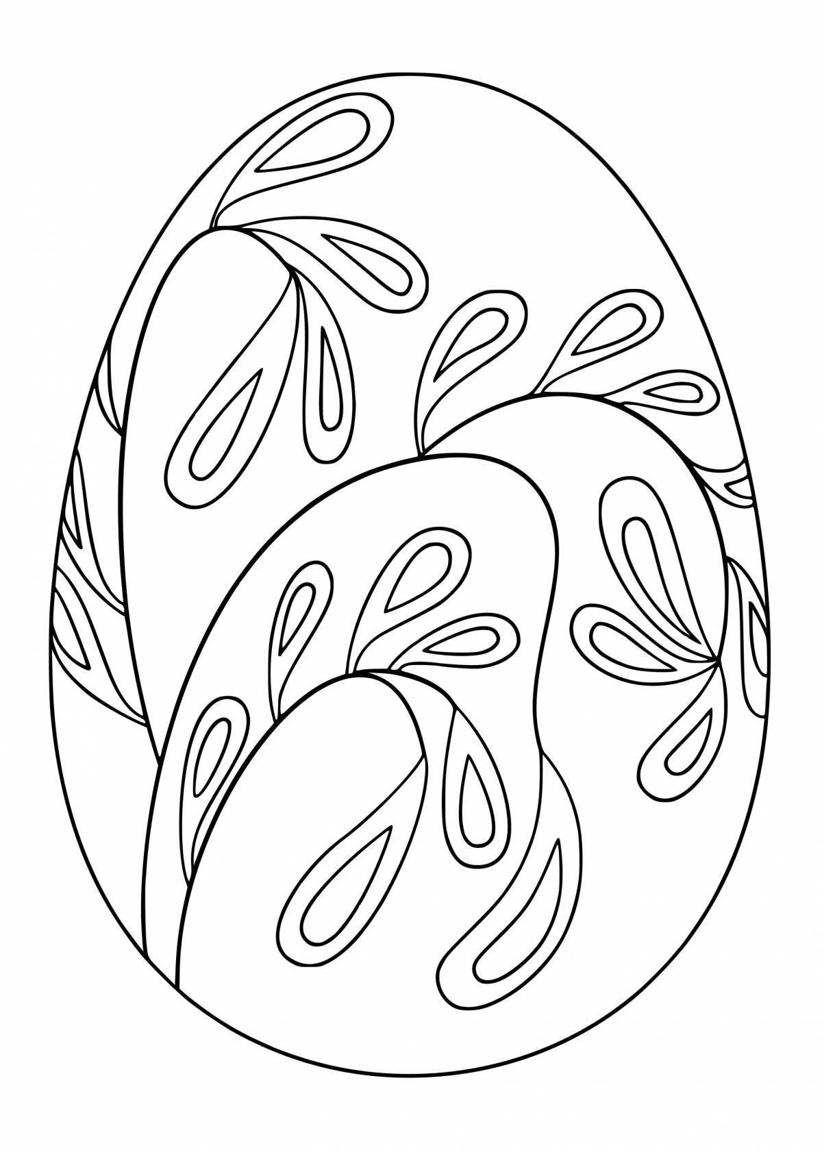 Gorgeous easter egg coloring page