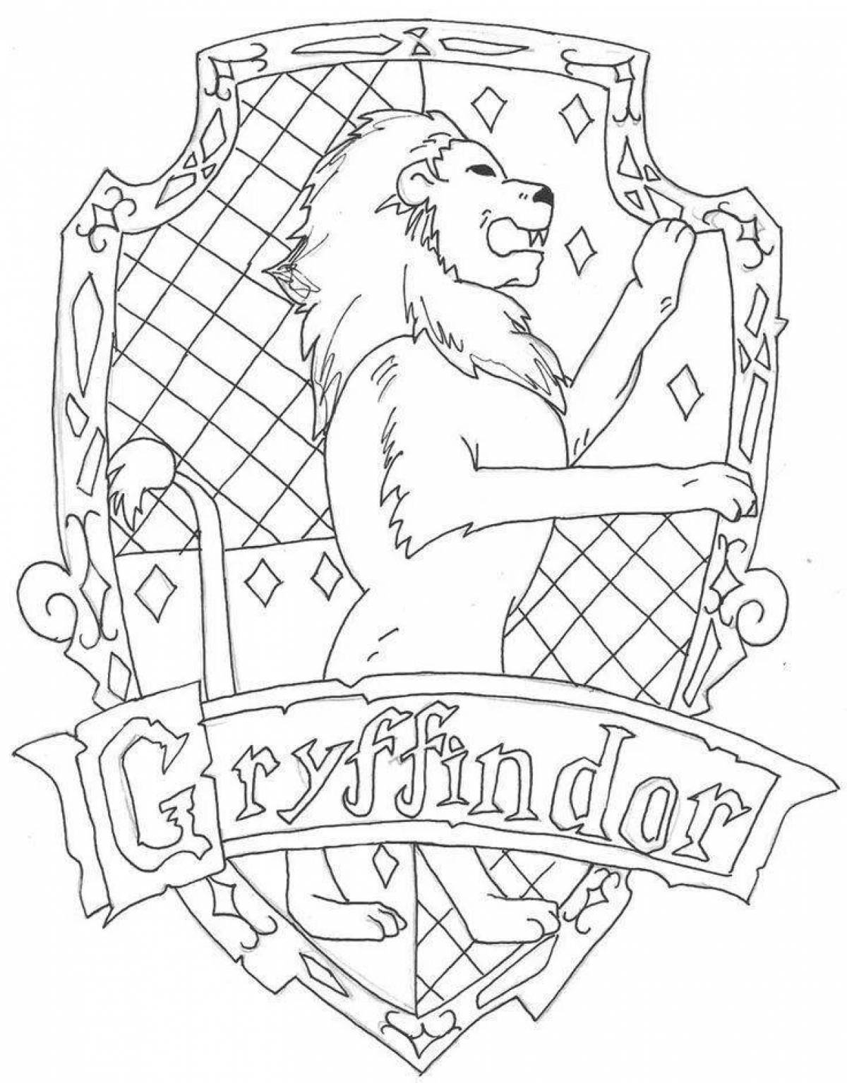 Charming harry potter house coloring book