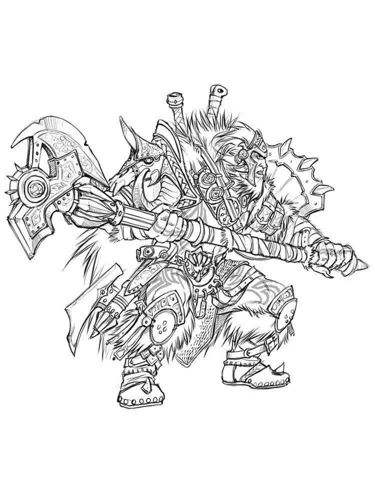 Fabulous world of warcraft coloring page