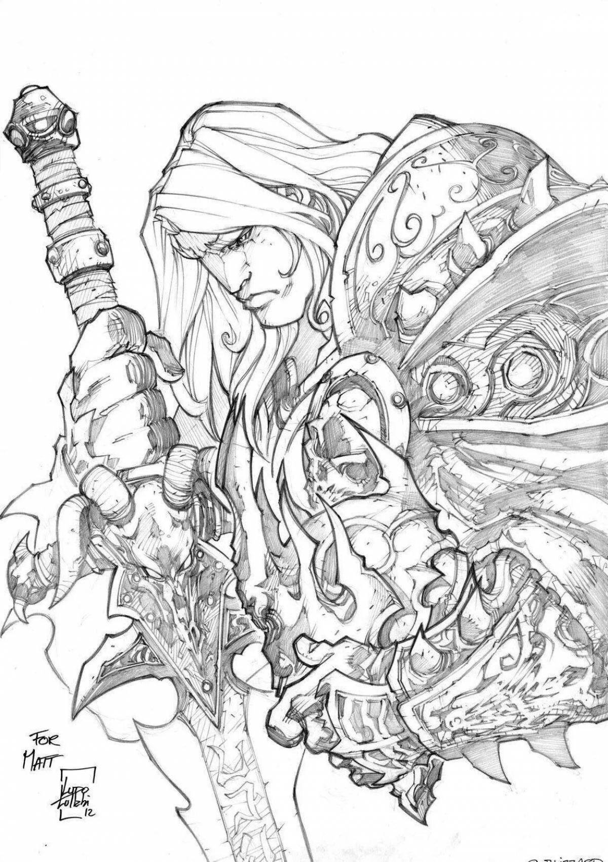 Grand world of warcraft coloring book