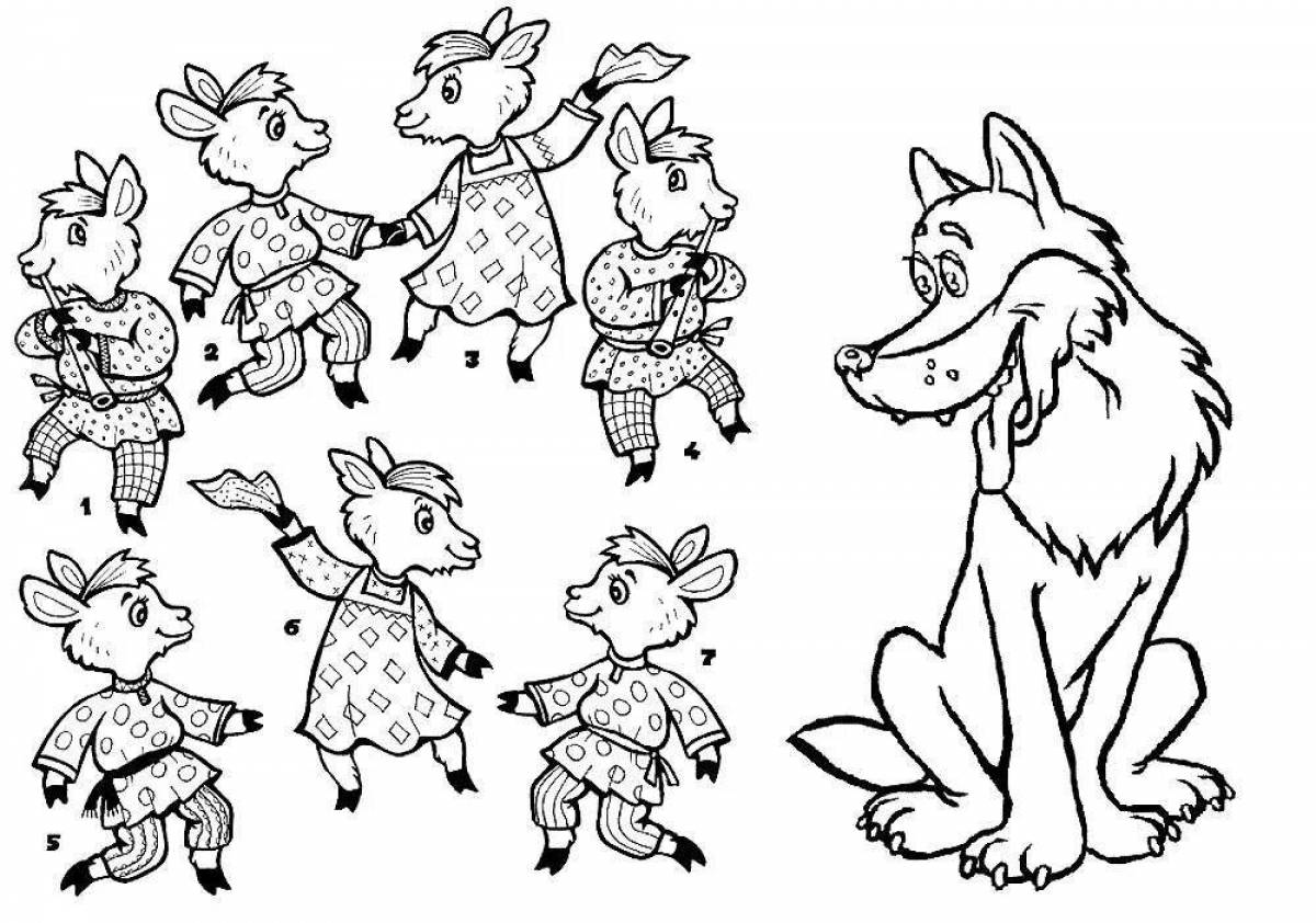 Fairy wolf coloring pages