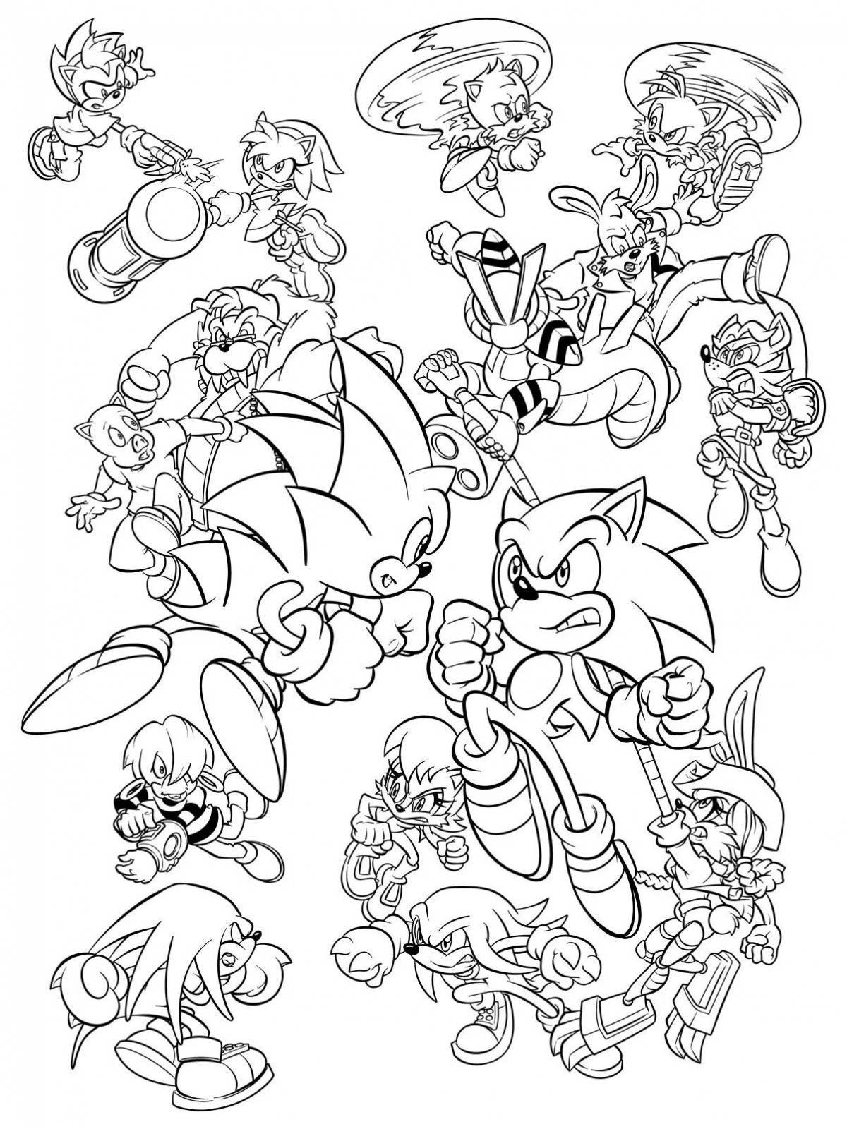 Fairy coloring sonic whole team