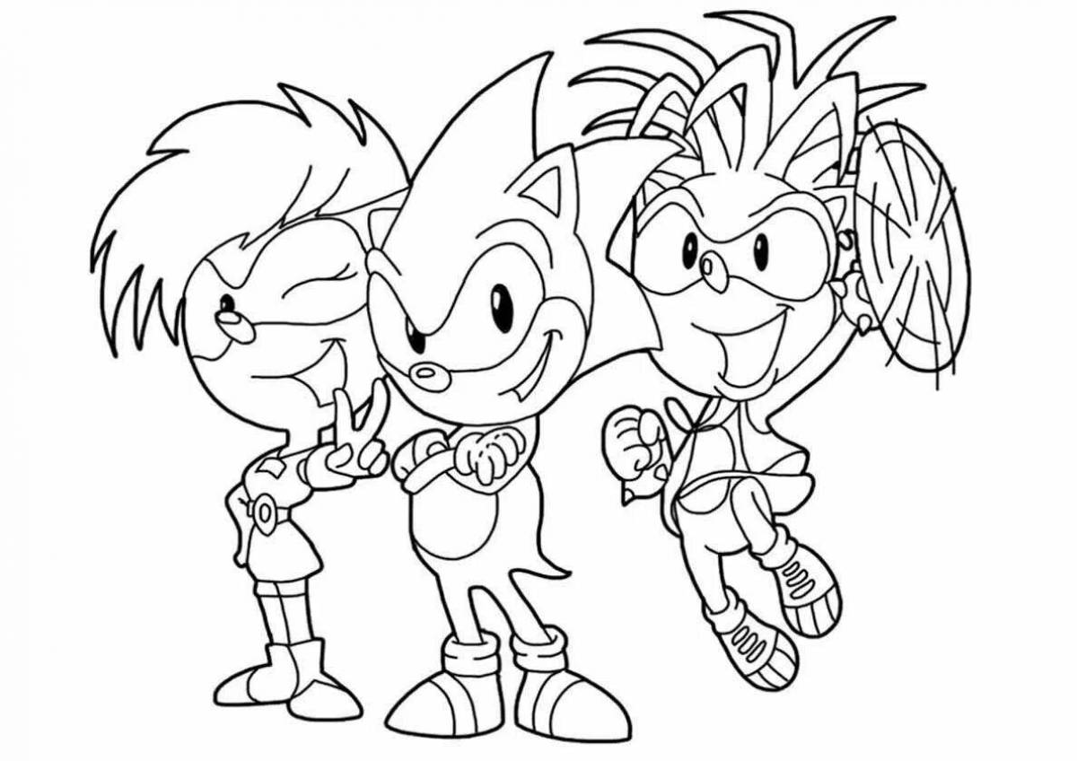 Great coloring sonic whole team