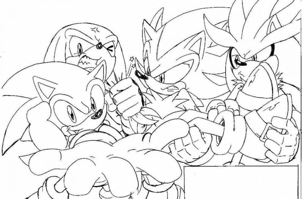 Dreamy coloring sonic whole team