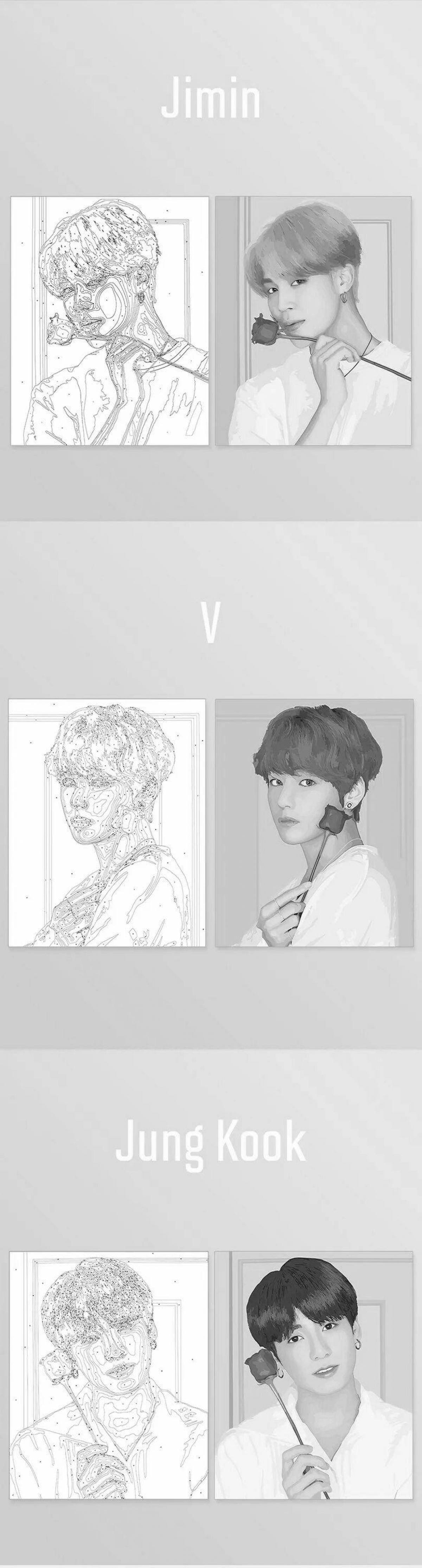 Color bts number coloring page