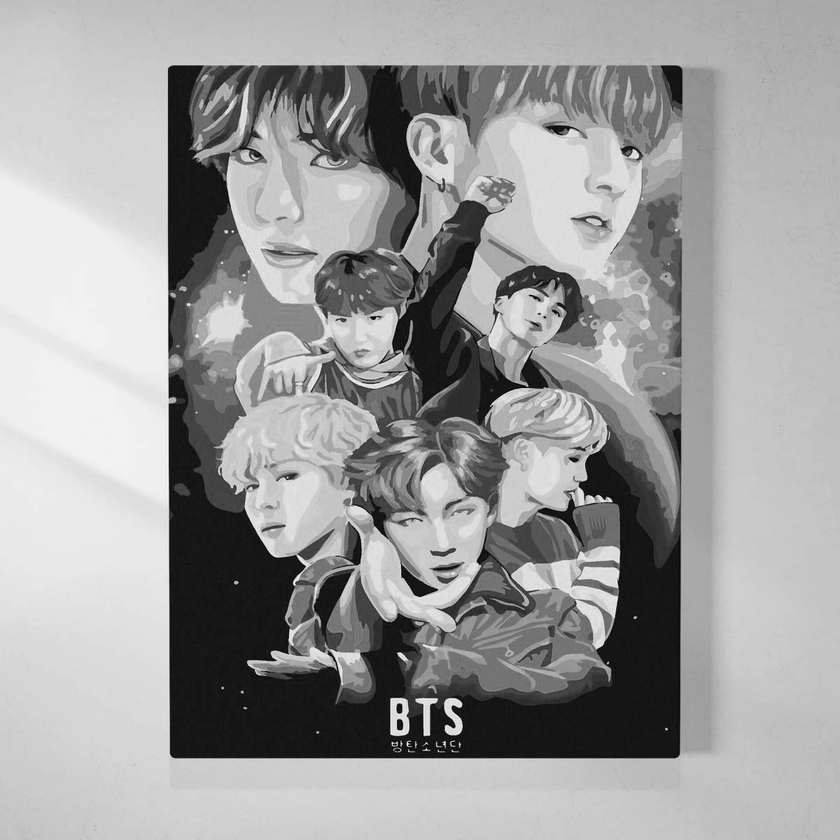 Exciting bts number coloring page