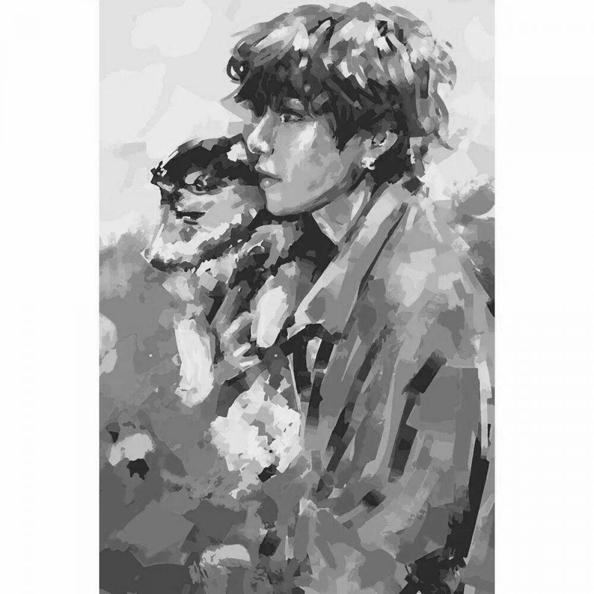 Coloring amazing bts numbers