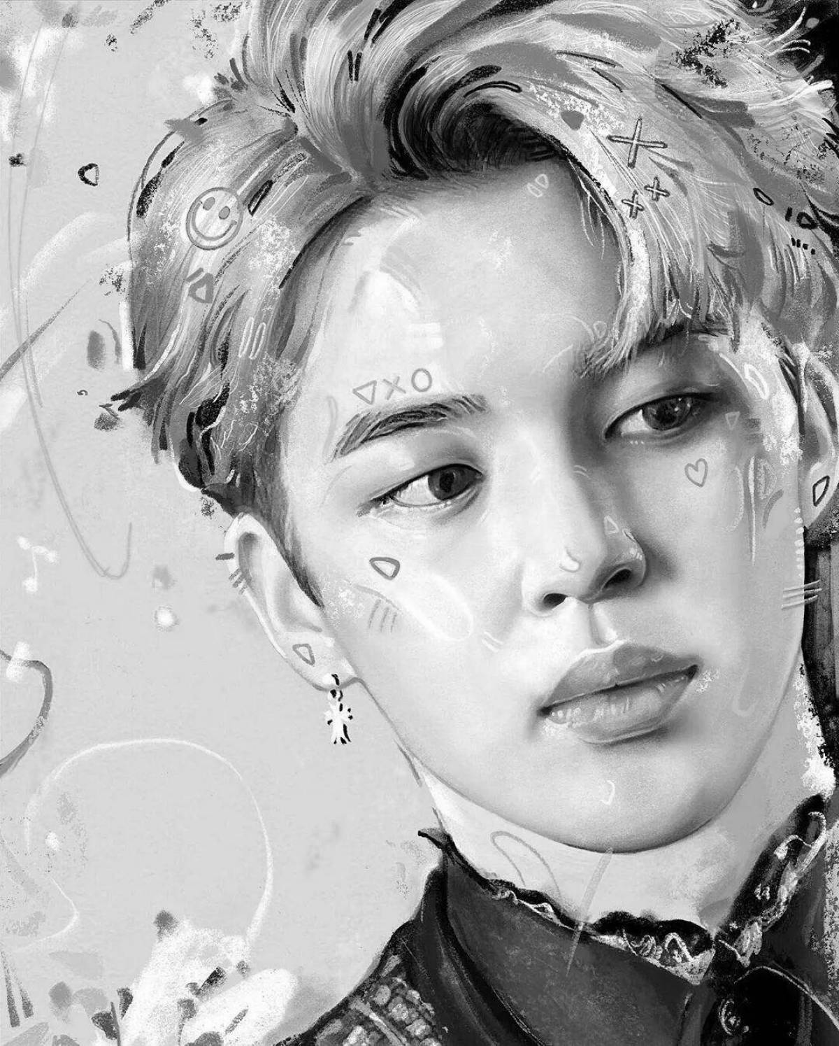 Bts wonderful numbers coloring page