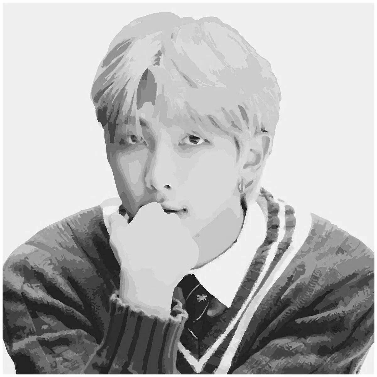 Colouring adorable bts numbers