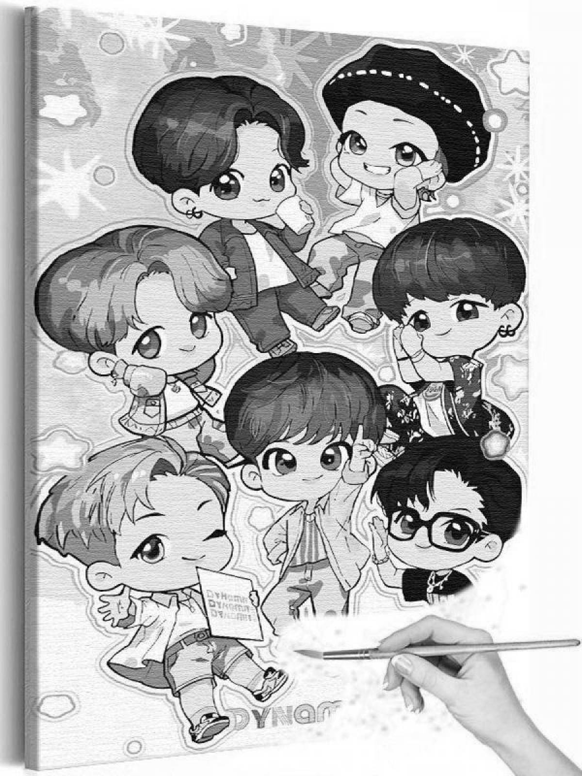 Fun coloring bts numbers