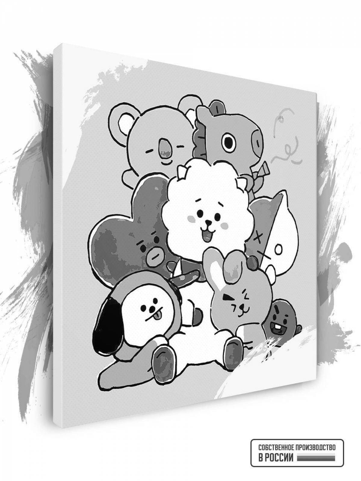 Bts comic numbers coloring book