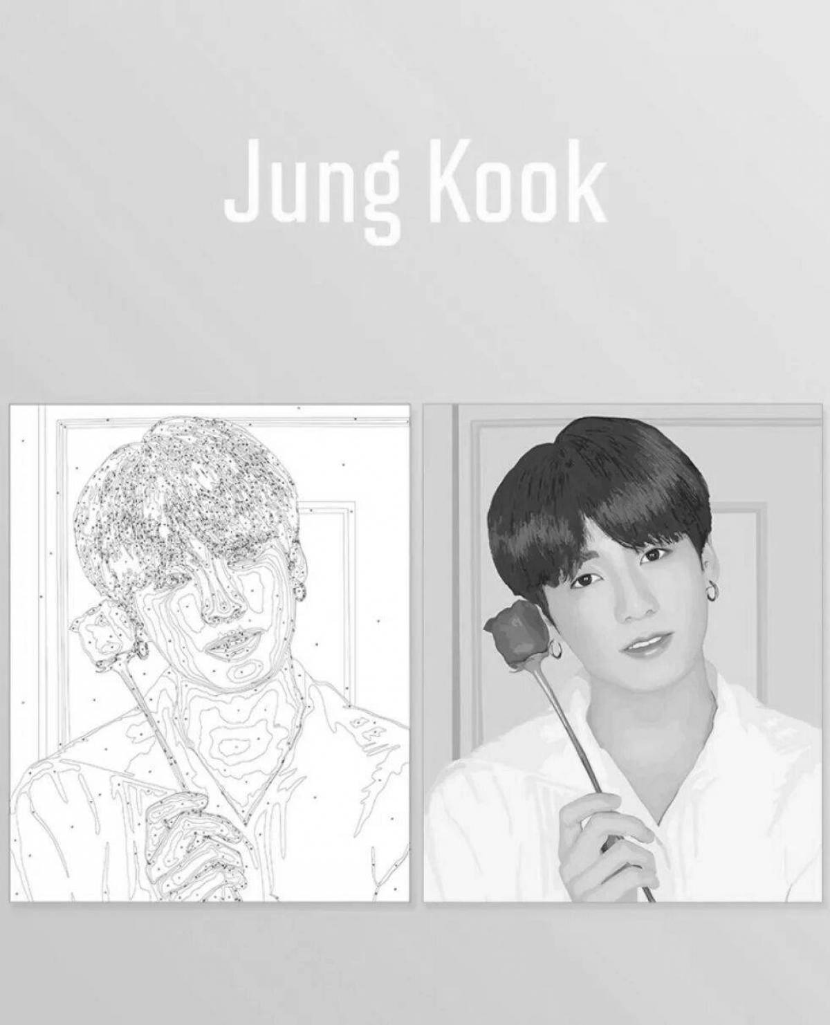 Bts creative number coloring book