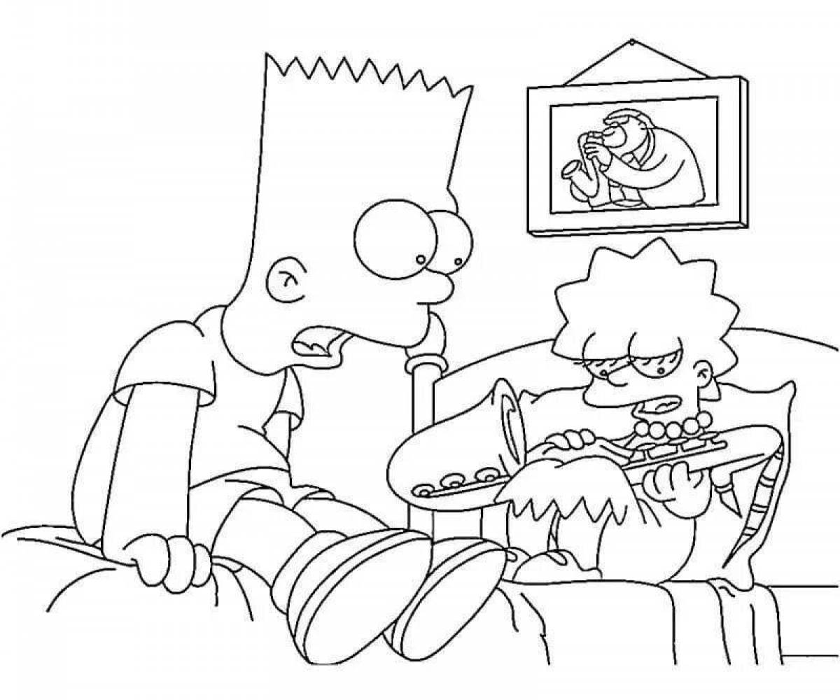 Joyful coloring by numbers simpsons