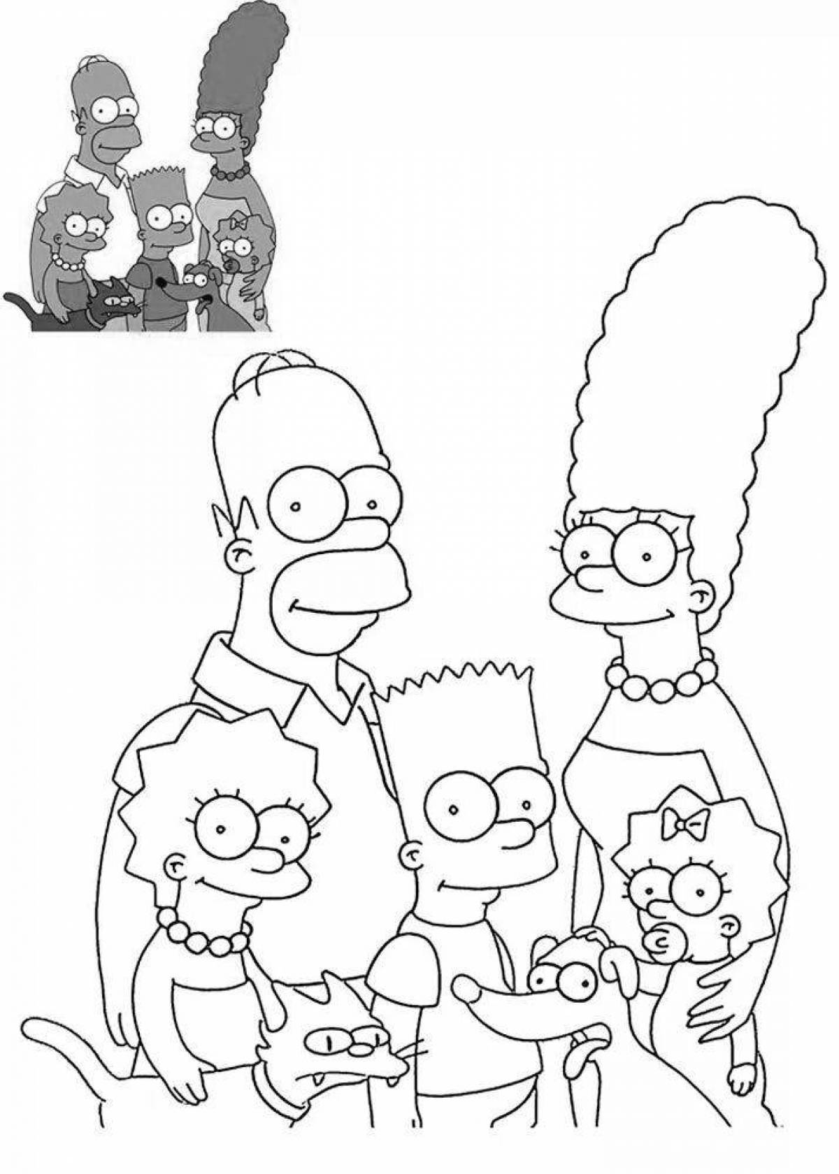 Exquisite simpsons coloring by number