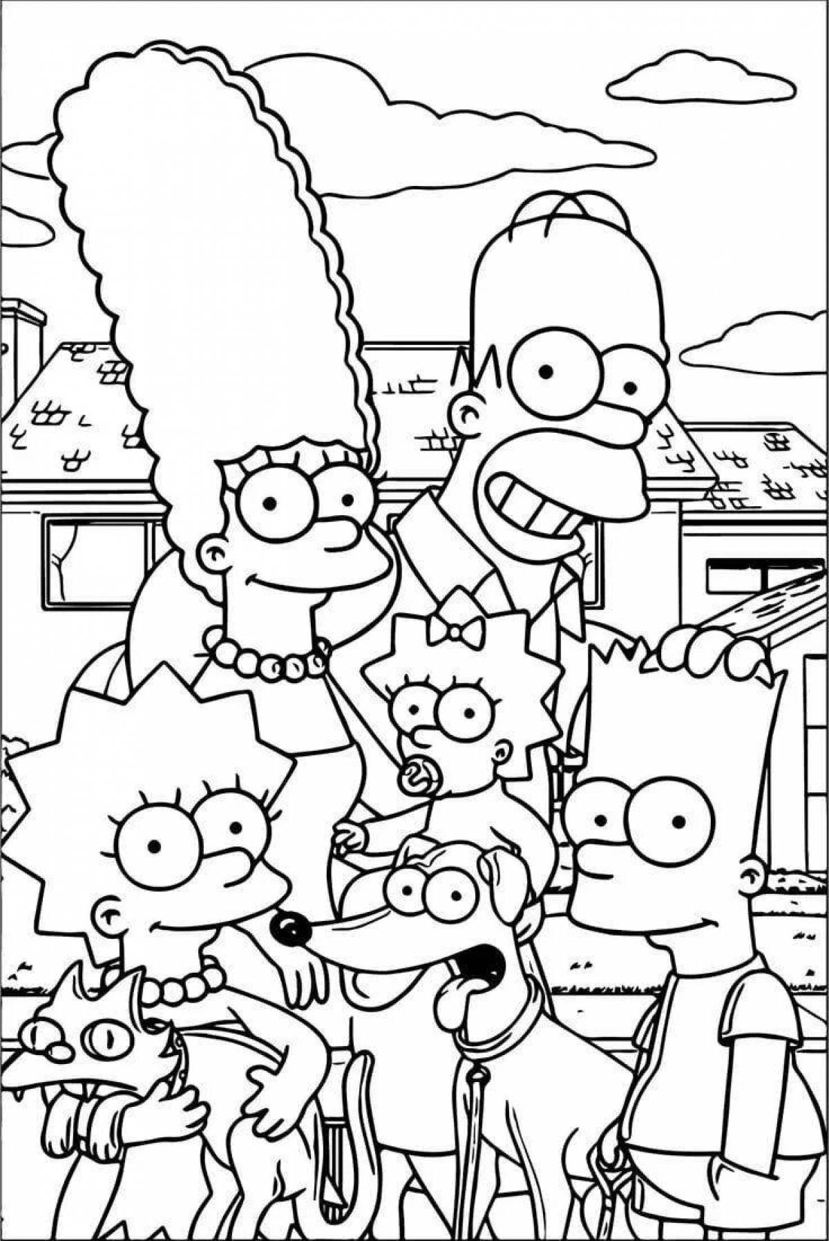 Impressive simpsons coloring by number