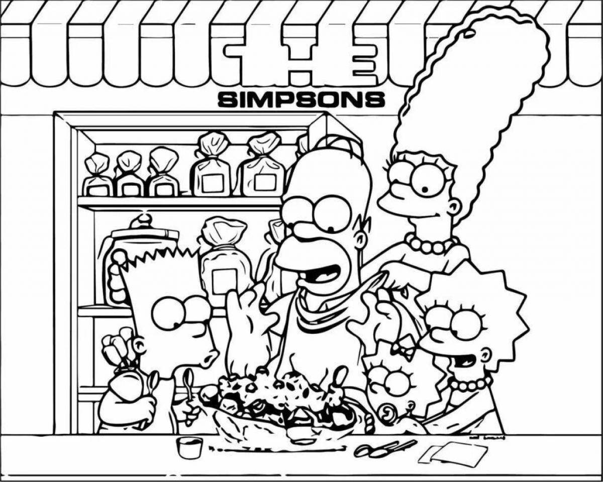 Special coloring by numbers simpsons