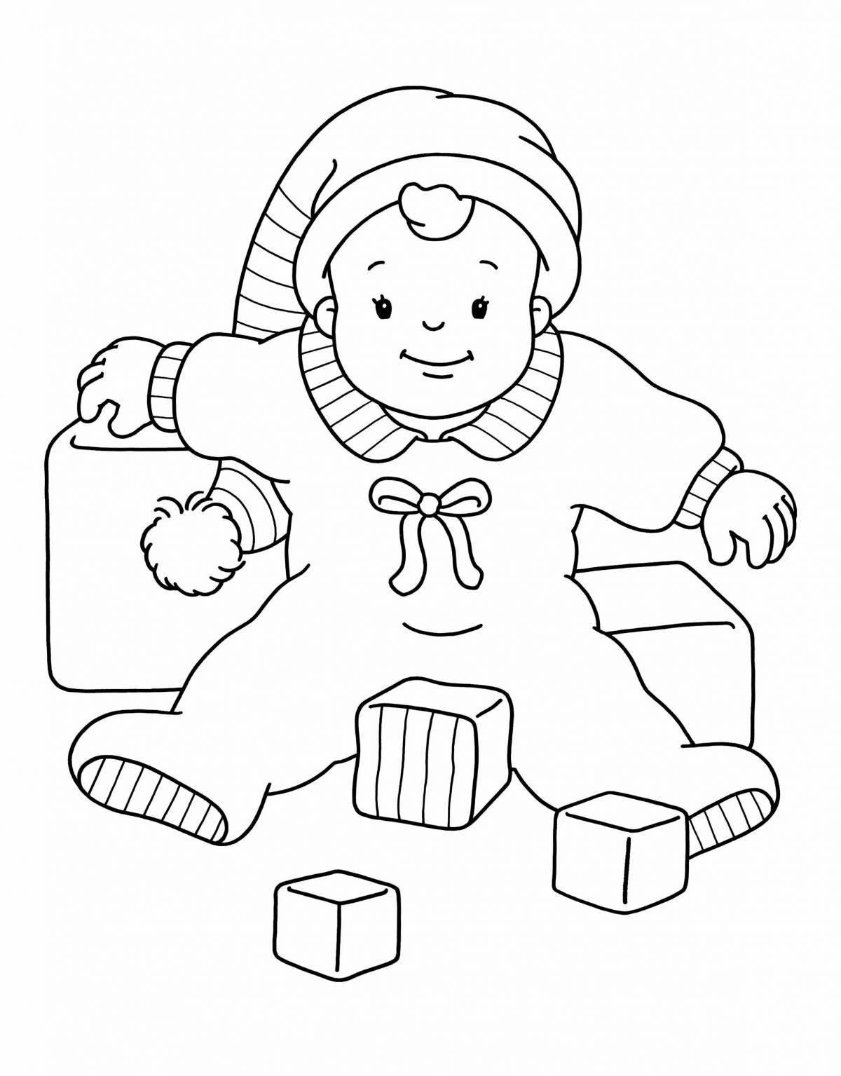 Sparkling coloring baby bon doll