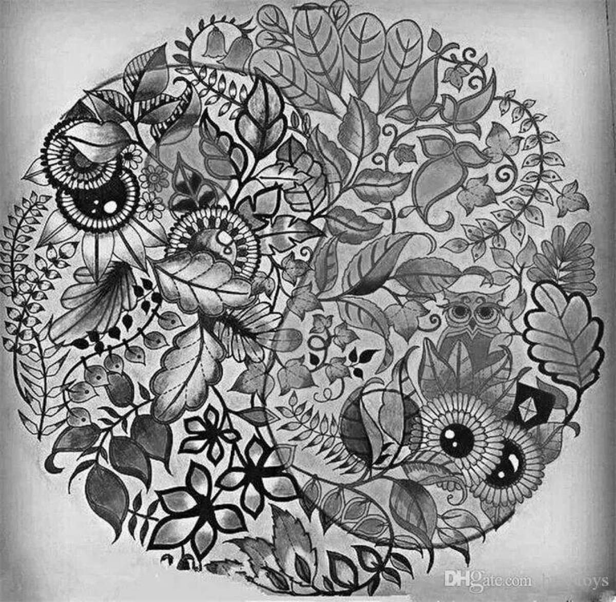 Маджестик раскраска таинственный сад антистресс