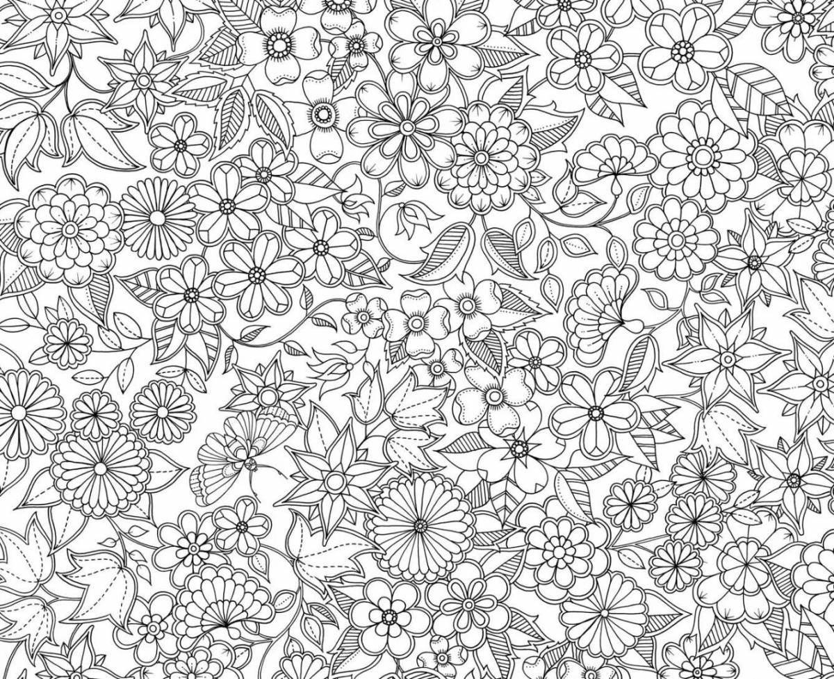 Violent coloring mysterious garden antistress